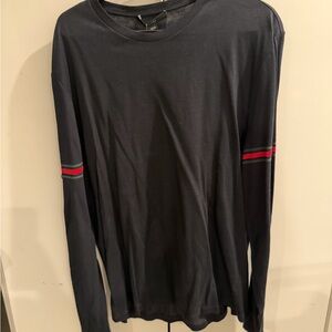 Authentic Gucci  Long Sleeve Shirt with Red and Green Stripes